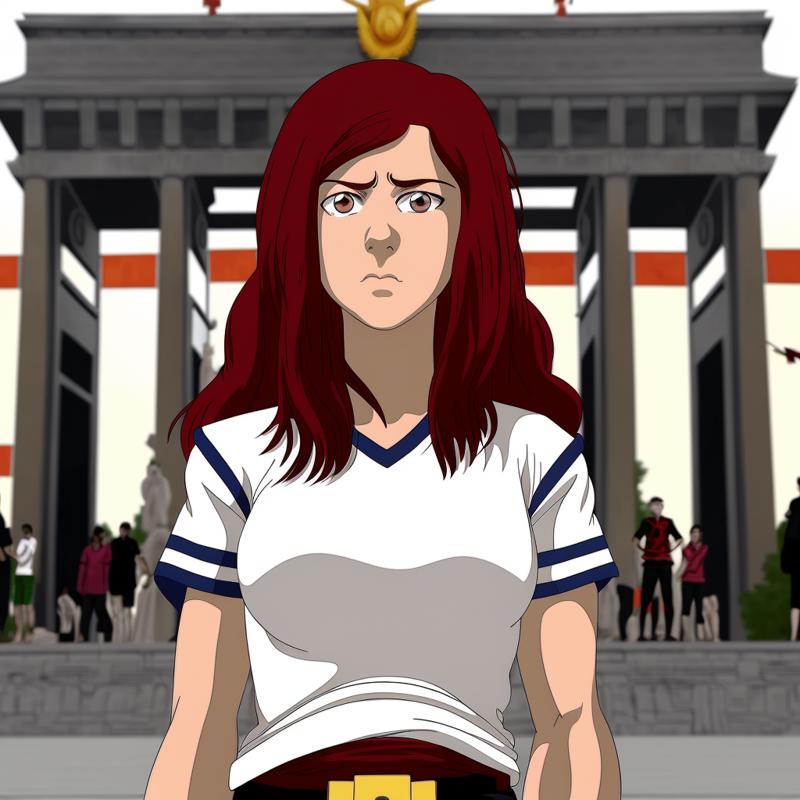 00422-3495601497-closeup young woman with red hair wearing modern casual white tshirt and blue jeans standing in front of the Brandenburg Gate tl.png